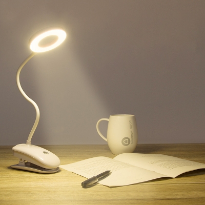 3 Lighting Modes LED Desk Light Flexible Gooseneck Touch Sensor Reading Light with Clip and USB Charging Port