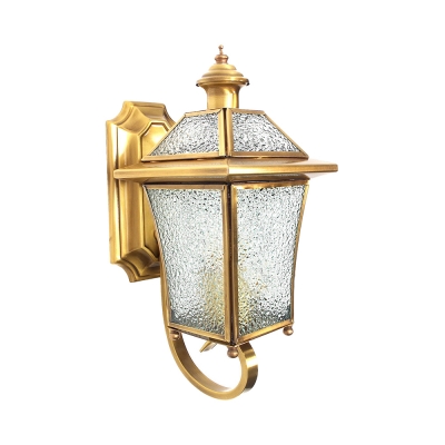 Stair Dining Room Sconce Light Metal Clear/Frosted Glass One Light Classic Wall Lamp