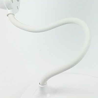 USB Charging Port Desk Lamp Energy Saving White Bell Shade Touch Sensor Reading Lighting with Flexible Gooseneck