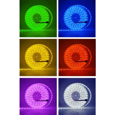5050 RGB Waterproof Light Strip Decorative Light Rope with Remote Controller for Garden