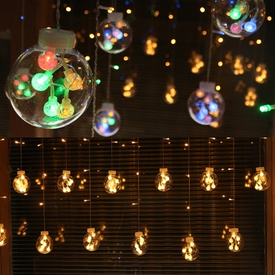 60 Lights String Light Decorative Clear Glass Hanging Light With Globe