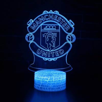 7 Color Changing 3D Illusion Light with Touch Sensor Soccer Element Pattern LED Night Light for Boy Girl Birthday Gift