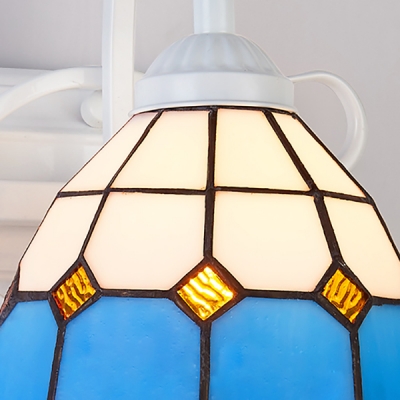 Colorful Down Lighting Wall Light 1 Light Mediterranean Glass Metal Sconce for Dining Room Hotel