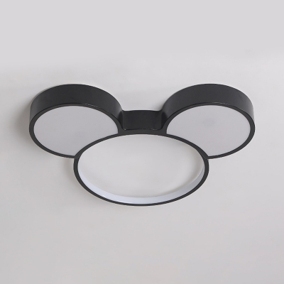 Mickey Mouse Ceiling Light White Stepless Dimming Cute Acrylic
