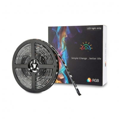 Sound Activated 5050 RGB Light Strip Party Wi-Fi Music Ribbon Light with Remote Controller