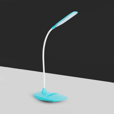 White/Pink/Blue Desk Light 3 Lighting Choice Dimmable Eye-Caring Desk Lamp with USB Charging Port for Bedroom