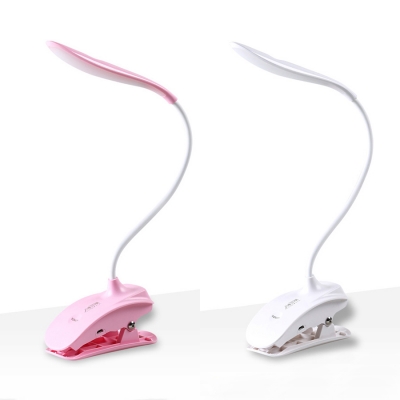 3 Lighting Mode LED Desk Lamp Eye Caring Dimmable Touch Sensor White/Pink Reading Light with USB Charging Port