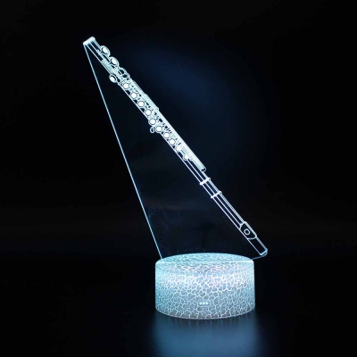 7 Color Changing LED Nursery Nightlight Bedroom Holiday Decor Musical Instrument Pattern 3D Bedside Lamp with Touch Sensor