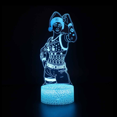 Movie Character Pattern 3D Illusion Lamp Bedroom Decorative Touch Sensor 7 Color Changing LED Night Light