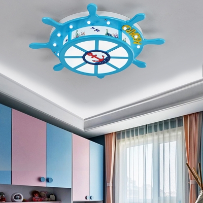 Pirate Ship Shape Ceiling Light White Lighting/Warm Lighting/Stepless LED Ceiling Light for Kids Bedroom