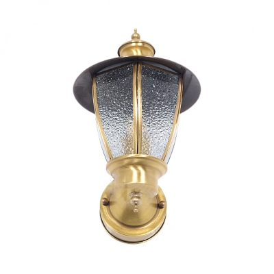 Single Light Wall Light Traditional Metal Clear/Frosted Glass Sconce Light for Front Door Hallway