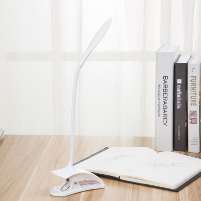 USB Charging Port LED Reading Light Flexible Gooseneck White/Blue/Pink Clip Desk Light for Bedside Table