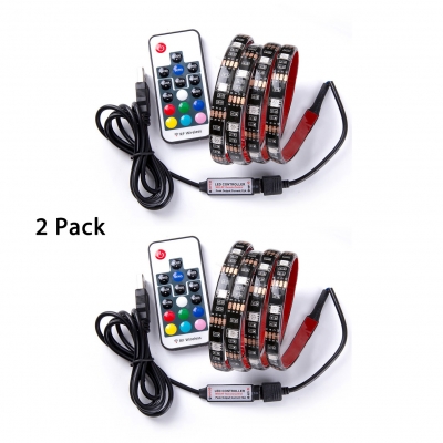 Non-Waterproof 5050 LED Strip Lighting 17/24 Keys Remote Controller Tape Lamp for Garden Lawn