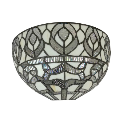Up Lighting Wall Light Tiffany Style Glass Sconce Wall Light for Bedroom Dining Room