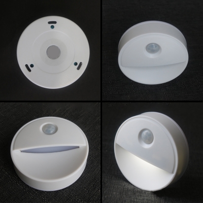 3/6 Pack LED Night Light Battery Powered 6 LED Round Cabinet Lighting with Infrared Sensor Dusk to Down Sensor