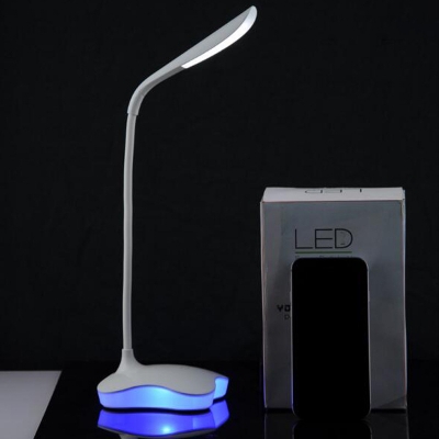 Modern Style Touch Control Reading Light Flexible Goose Neck LED Desk Lamp in Warm/Blue for Office