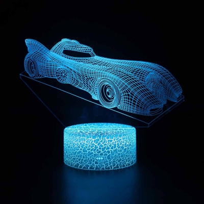 Off-Road Vehicle 3D Bedside Lamp Bedroom Gifts Touch Sensor Remote Control LED Night Light with 7 Color