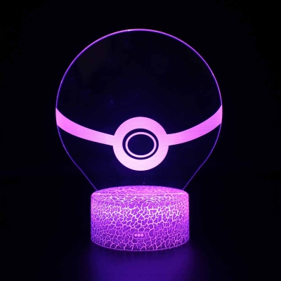 Touch Sensor 3D Night Lamp Movie Element Pattern 7 Color Changing LED Nursery Nightlight for Bedroom