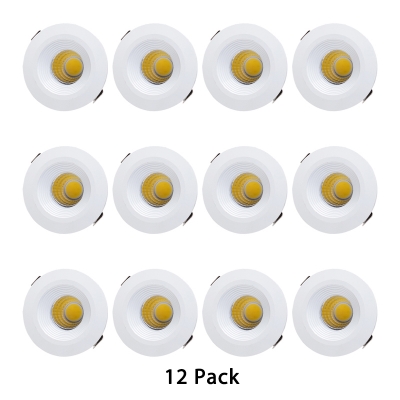 12 Pack 1 Inch Round Square Recessed Light 3w Led Ceiling Light In