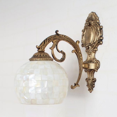 3 Color Choice Wall Light Glass 1 Light Tiffany Style Wall Sconce with Bowl Shape