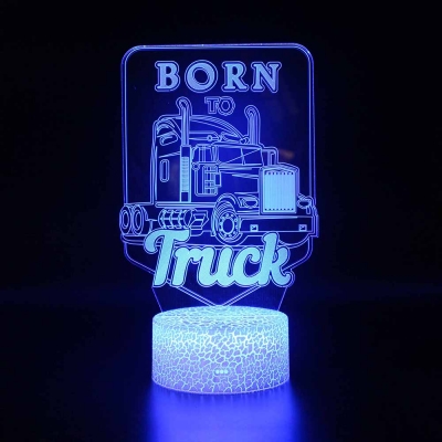 Boys Girls Child 3D Illusion Light 7 Color Changing Touch Sensor LED Night Light with Remote Controller