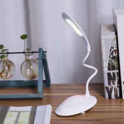Color Charging LED Desk Lamp USB Charging Port Touch Control Reading Light with Flexible Goose Neck