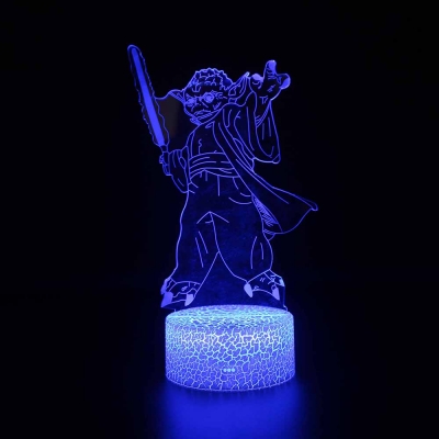 Boy Girl Birthday Gift 3D Illusion Light Touch Sensor 7 Color Changing Movie Character LED Night Light