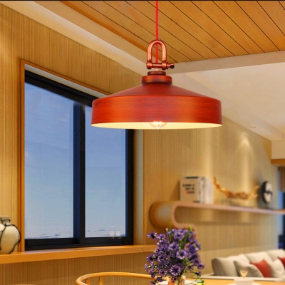 Barn Shape Pendant Light Single Light Industrial Metal Ceiling Fixture for Restaurant Shop