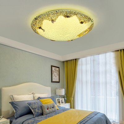 Creative Third Gear Ceiling Mount Light Circle Sea Pattern LED Flush Mount Light for Boy Girl Bedroom