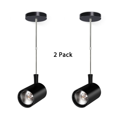 2 Pack Fixture Adjustable Ceiling Light White Black Cylinder Led