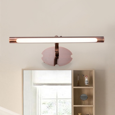 Tube Bedroom Bathroom Wall Light Metal Classic Copper Sconce Light in Neutral/White/Warm
