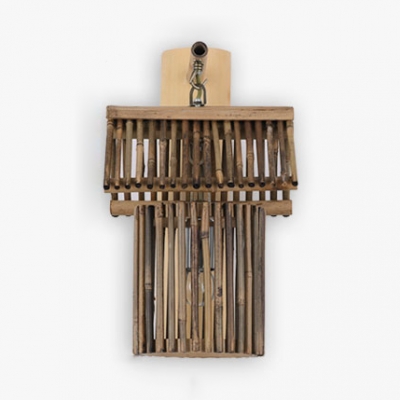 Bamboo Lodge Hanging Wall Sconce for Restaurant Cafe bar Rustic Style 1 Light Wall Lamp in Brown