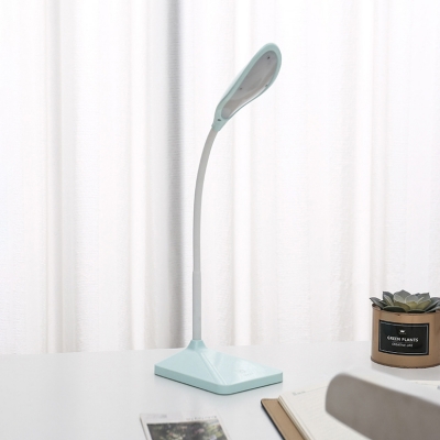 Foldable Eye Caring Desk Light Energy Saving Flexible Goose Neck White/Pink/Green Reading Lighting for Bedside Table