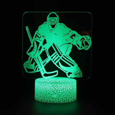 Sportsman Pattern LED Night Lamp 7 Color Changing Touch Sensor Nursery Nightlight for Boy Girl Bedroom