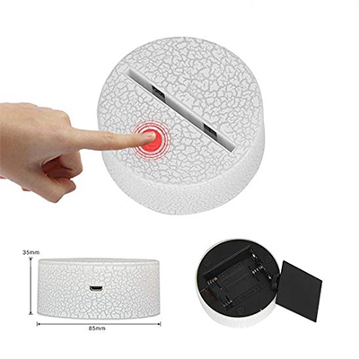 Touch Sensor LED Night Light 7 Color Sensor Musical Instrument Pattern 3D Optical Night Lamp for Bedroom Gift