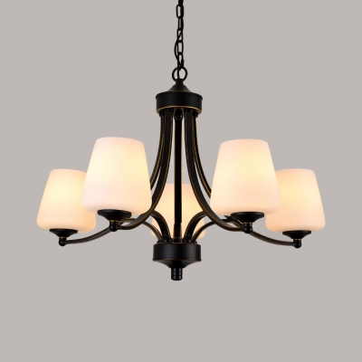5 6 8 10 Lights Chandelier Rustic Style, Country Chic Black Chandelier