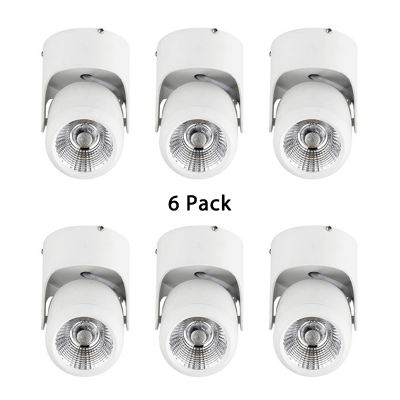 6 Pack Angle Adjustable Led Spot Light White Black High Brightness