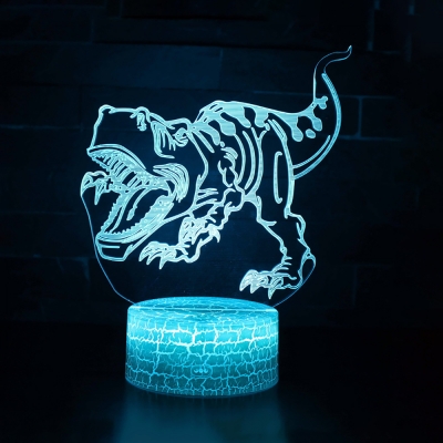 Touch Sensor 3D Night Light Boy Bedroom Gift 7 Color Changing USP Charging Dinosaur LED Bedside Light