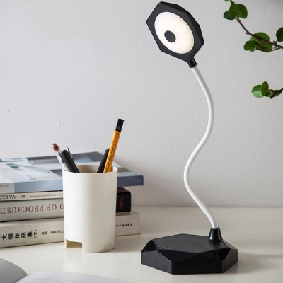 Flexible Gooseneck Dimmable Desk Lamp with USB Charging Port Dimmable Eye Caring Reading Light for Bedroom