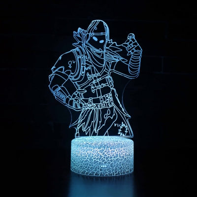 Movie Character Pattern 3D Illusion Lamp Bedroom Decorative Touch Sensor 7 Color Changing LED Night Light
