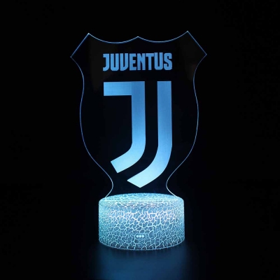 Soccer Element Pattern 3D Night Light with Touch Sensor 7 Color Changing LED Illusion Light for Birthday Gift