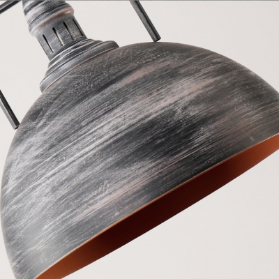 Single Light Domed Shape Hanging Lamp Vintage Style Metal Pendant Light for Kitchen Dining Room