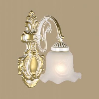 Up & Down Lighting Flower Sconce Light 1/2 Lights Elegant Wall Lamp for Living Room Kitchen