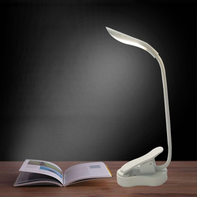USB Charging Port Clip Desk Light with USB Charging Port Flexible Goose Neck LED Desk Light in Warm White