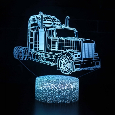 4 Pattern Design 3D Night Lamp Birthday Gifts Touch Sensor 7 Color Changing LED Illusion Night Light