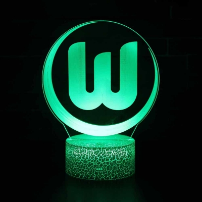 Boys Girls Gift LED Night Light 7 Color Changing Touch Sensor Soccer Element Pattern 3D Night Light with Touch Sensor