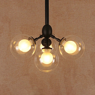 Modo Ceiling Pendant with Inner Frosted Glass 4 Lights/5 Lights Industrial Chandelier Lighting