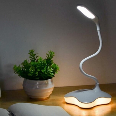 Modern Style Touch Control Reading Light Flexible Goose Neck LED Desk Lamp in Warm/Blue for Office