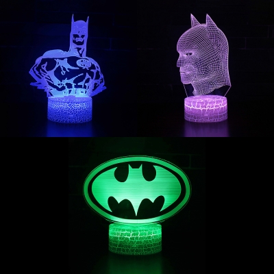Movie Character LED Optical Nightlight 7 Color Changing Touch Sensor 3D Night Lamp for Bedroom Bathroom