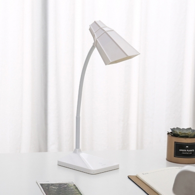 Energy Saving LED Desk Lamp with USB Charging Port and Flexible Gooseneck Eye Caring White/Pink/Green Reading Light